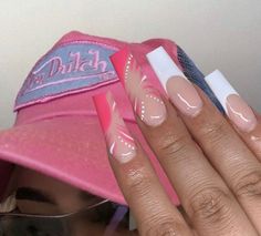 90s Inspired Nails, Nails Ideas Summer, 90s Nails, Inspired Nails, Short Square Acrylic Nails, Exotic Nails, Long Acrylic Nails Coffin, Long Acrylic