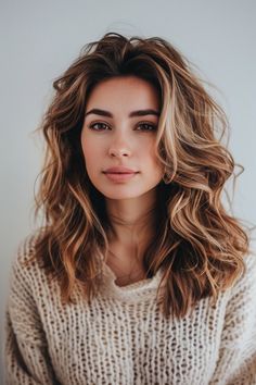 Layered Haircut Thick Wavy Hair, Thick Slightly Wavy Hair, Thick Wavy Long Haircut, Haircut For Thick Wavy Hair For Women, Medium Hairstyles For Thick Wavy Hair, Long Layers Haircut For Thick Hair Wavy Shoulder Length, Thick Wavy Brown Hair, Thick Wavy Haircuts Long, Long Choppy Layers Thick Hair