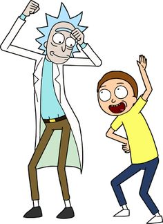 an image of rick and mort from the simpsons