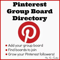 the pinterest group board directory