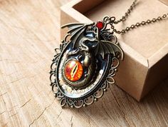 Dragon necklace pendant locket medaillon steampunk jewelry with everywhere seeing the magical dragon eye gift for her him women and man men locket locket necklace dragon dragon locket dragon necklace dragons dragon jewelry gothic dragon gift for him steampunk wedding steam punk mens steampunk gift for girlfriend Magical Dragon, Men Steampunk, Necklace Dragon, Eye Gift