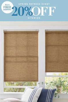 the window shades are up to 20 % off