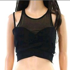 Sexy Top With Illusion Mesh Neckline. Gorgeous. Stretchy. Perfect For Night Out. ** Bogo Buy2 Get1 Free- @Pepepizzazz My Whole Closet. **I Accept Reasonable Offers *** Bundle! The More You Bundle The Better The Discount Fitted Sleeveless Mesh Crop Top, Fitted Mesh Crop Top With Built-in Bra, Trendy Fitted Top With Mesh Back, Casual Party Crop Top With Built-in Bra, Mesh Back Crop Top For Summer, Night Out Mesh Top With Built-in Bra, Mesh Top With Built-in Bra For Night Out, Edgy Summer Mesh Top For Club, Summer Club Mesh Crop Top