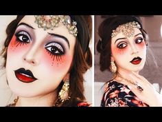 Traditional Tattoo Girl Halloween Tutorial! - YouTube Traditional Tattoo Girls, Circus Makeup, Fantasy Make-up, Drag Make-up, Halloween Tutorial, Disney Tattoo, Character Makeup, Halloween Tattoo, Bearded Lady