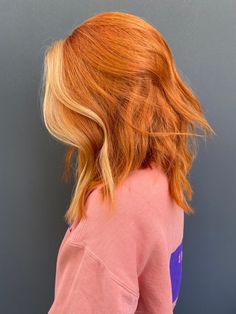 Copper Bob, Bleached Bangs, Cheveux Oranges, Red Blonde, Hair Color Streaks, Money Piece, Ginger Hair Color, Life Crisis