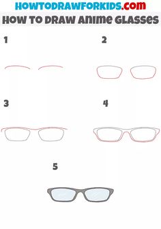 how to draw anime glasses step by step instructions for kids and beginners in this video, you can learn how to draw anime glasses