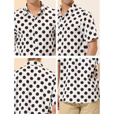 The summer polka-dot shirt features the color block design, fashion, and stylish when wearing. With charming timeless style color design, and eye-catching printing, these shirts have a variety of options for you to choose from. The shirt is suitable for vacations, walks, parties, and leisure places, such as Hawaiian beaches, camping, etc. Great gift for your friend, boyfriend, and your father. Casual Polka Dot Button-up Shirt, Polka Dot Summer Shirt With Buttons, Casual Polka Dot Shirt, Summer Collared Polka Dot Shirt, Polka Dot Short Sleeve Summer Shirt, Summer Polka Dot Collared Shirt, Summer Short Sleeve Polka Dot Top, Casual Polka Dot Shirt For Summer, Polka Dot Button-up Summer Shirt