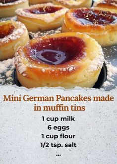 mini german pancakes made in muffin tins