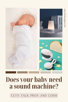 a baby laying on top of a white blanket next to a lamp and other items