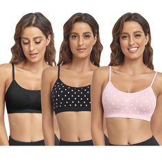 PRICES MAY VARY. Buckle closure 【Seamless Bras for women】: These bralette are made of 94% nylon + 6% spandex. Wirefree and Longline bra desgin very good for girls. Comfortable to wear without a sense of restraint. 【Womens Tops】: This medium support sports bra can meet daily exercise or everyday use. Perfect fit for yoga, pilates and other workout. 【Plus size Bralette】: Our bralettes fabric has good elasticity and have 4 size (M-2XL), can meet different people demand about the size of bras. 【Remo Medium Support Sports Bra, Longline Bra, Seamless Sports Bra, Seamless Bra, Everyday Bra, Nursing Bra, Bra Straps, T Shirt Bra, Good Stretches