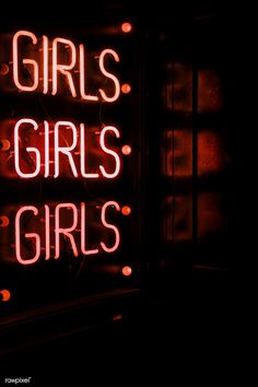 a neon sign that says girls are girls