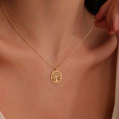 Gold Tree Of Life, Easter Jewelry, Pendant Minimalist, Gold Tree, Tree Of Life Necklace, Tree Pendant, Hand Crafted Jewelry, Crafted Jewelry, Pretty Jewellery