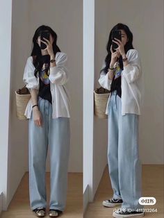 Chinese Casual Outfits Women, Douyin Fashion Summer, Chinese Casual Outfits, Chinese Outfits Street Style, Chinese Summer Outfits, Chinese Fashion Casual, Outfit Taehyung, Chinese Outfits Fashion, Douyin Outfits