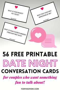 free printable date night conversation cards for couples who want something fun to talk about