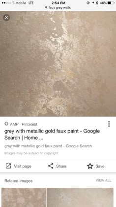 an image of some kind of wallpaper with gold paint and google search results on it