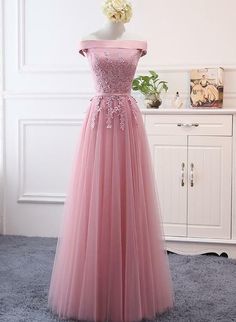 Pink Tulle Bridesmaid Dress For Prom, Pink Tulle Bridesmaid Dress For Banquet, Pink Tulle Floor-length Bridesmaid Dress, Pink Floor-length Tulle Bridesmaid Dress, Pink Lace Evening Dress With Sweep Train, Pink Lace Bridesmaid Dress, Bridesmaid Dress Pink, Dress Heels, Pink Prom Dress