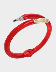 BOOK SMART PENCIL BANGLE RED - JEWELRY - Betsey Johnson Pencil Bracelet, My Favourite Teacher, Red Pencil, Book Smart, Red Bracelet, Creative Soul, Favorite Teacher, Red Bracelets, Betsey Johnson Jewelry