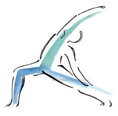 a drawing of a person doing yoga