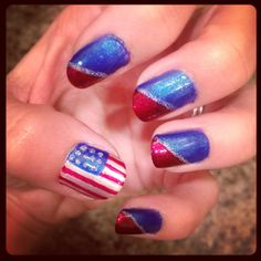 4th of July fun! :) 4th Of July Fun, Nails Makeup, Fourth Of July, Hair Nails, 4th Of July, Body Care, Nails, Makeup, Hair