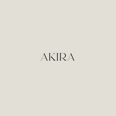 the word akra written in black on a white background