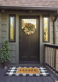 This wreath has a beautiful arrangement of fresh-cut magnolia branches and eucalyptus. This wreath is handcrafted and made to order for your decor. Front Door Rugs, Outside Fall Decor, Holiday Checklist, Fresh Eucalyptus, Cozy Rugs, Seeded Eucalyptus, Eucalyptus Wreath, Lulu And Georgia, Door Rugs