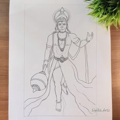 Hanumaan Jee, God Drawings, Hanuman Tattoo, God Painting, Sita Ram, Happy Ganesh Chaturthi Images, God Artwork, Pencil Sketch Images, Shri Hanuman