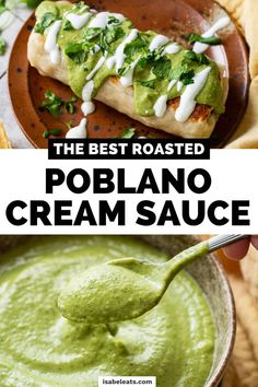 the best roasted poblano cream sauce