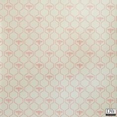 the wallpaper has hearts on it in pink and white