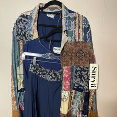 Vintage Jacket Long Sleeve Shirt And Matching Pants. All Nwt All Size Large, Beautiful Navy Blue With Beading And Lace! No Snags Or Damage! Smoke Free Home. Blue Patchwork Long Sleeve Sets, Blue Patchwork Sets With Long Sleeves, Blue Long Sleeve Patchwork Sets, Blue Patchwork Sets For Spring, Pant Suit Set, Pant Suit, Jacket Long, Matching Pants, Vintage Pants