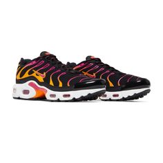 Nike Air Max Plus Gs Black Pink White Shoe Dx9264-001 Size 6.5 Y / 8 Women Brand New Without Box Nike Air Max Plus Gs Black Pink White Orange Dx9264-001 Youth Sz 6.5y Women Sz 8 Brand New No Box Elevate Your Sneaker Game With These Nike Air Max Plus Shoes In A Bold And Colorful Design, Perfect For Any Gym Or Training Activity. The Shoes Feature A Lace-Up Closure And A Low-Top Shoe Shaft Style For Added Comfort And Flexibility. The Rubber Outsole Material Provides Durability And Support For Long- Dynamic Pink High-top Sneakers, Pink Dynamic Sneakers With Round Toe, Pink Dynamic Round Toe Sneakers, Dynamic Pink Round Toe Sneakers, Pink Dynamic Sneakers With Air Cushioning, Dynamic Pink Sneakers With Boost Midsole, Dynamic Pink Sneakers With Air Cushioning, Dynamic Pink High-top Running Shoes, Nike Pink Dynamic Running Shoes