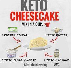 Cheesecake In A Mug, Desserts Keto, Postre Keto, Low Carb Cheesecake, Low Carb Diets, Low Carb Dessert, Low Carb Sweets, Keto Cheesecake