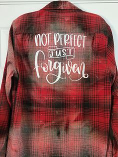 Vintage Flannel Shirt, Size Large Not PerfectJust Forgiven  Flannel Shirt Distressed and Bleached for Christian  BACK BY POPULAR DEMAND- SEE ALL PHOTOS! THEY DON'T ALL BLEACH DOWN TO A BRIGHT WHITE. Christian distressed look! BLEACHED Flannel Shirt - Acid Wash - LOGG  - Distressed Vintage Flannel - Collection Ombre Plaid Shirt ** The Flannel in the Picture is the one you will receive.. each flannel is Flannel Collection, Flannel Shirt Refashion, Pickleball Funny, Bleached Flannel Shirt, Bleached Flannel, Applique Sweatshirt, Vintage Flannel Shirt, Applique Art, Screen Print Transfers