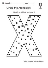 the letter x worksheet for children