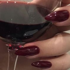 nails Blood Nails, Vampire Nails, Red Nail Polish, Red Nail, A Glass Of Wine, Girls Nails, Glass Of Wine