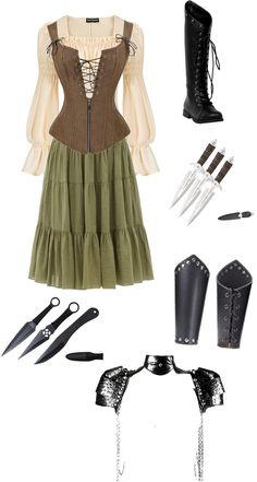 Medieval Clothing Aesthetic, Casual Medieval Outfits, Valkyrie Costume, Banquet Outfit, Rustic Outfits, Pirate Cosplay