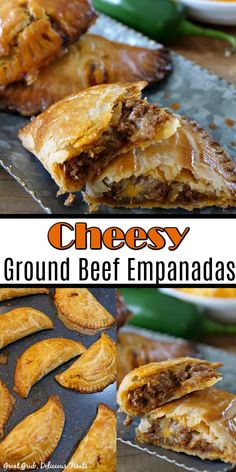 cheesey ground beef empanadas are the perfect appetizer to serve