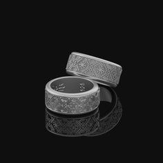 Silver Rotating Kolovrat Slavic Symbol Wedding Band Ring: Embrace Ancestral Wisdom Celebrate your union with the Silver Rotating Kolovrat Slavic Symbol Wedding Band Ring, a piece that beautifully encapsulates the rich heritage and profound symbolism of Slavic culture. This exquisite ring features the Kolovrat, an ancient Slavic symbol of the sun, representing life, energy, and the eternal cycle of nature. Ideal for those who cherish their Slavic roots or are fascinated by pagan traditions, this Ancestral Wisdom, Pagan Traditions, Slavic Culture, Life Energy, Wedding Band Ring, Engraved Rings, Gold Material, Wedding Ring Bands, Band Ring