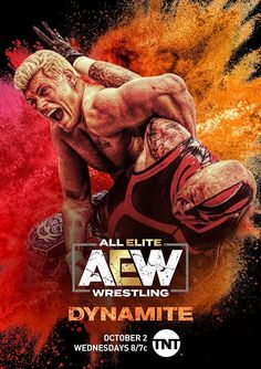 an advertisement for the aew wrestling dynamite