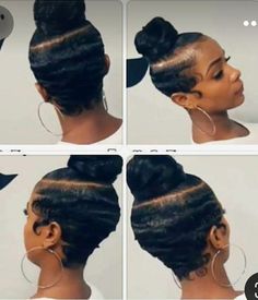 Ocean Wave Crochet Hair, Black Hair Bun, Undercut Long Hair, Finger Wave Hair, Shaved Side Hairstyles, Sleek Ponytail Hairstyles, Shaved Hair Designs