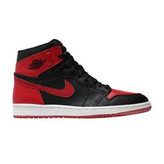 Find JORDAN 1 Retro 'b' 1994 on Editorialist. Often referred to as “the shoe that started it all,” the Air Jordan 1 was first brought back in 1994 with the release of the Chicago-inspired Retro black and red iteration that pays tribute to Michael Jordan following his retirement. The design features premium leather throughout, as well as a white rubber midsole and solid red outsole. Signature branding details include Air Jordan logos on the lateral sides along with Nike Air logos on each tongue. Throwback Red Sneakers With Round Toe, Red Throwback Sneakers With Round Toe, Throwback High-top Jordan Shoes, Throwback Jordan High-top Shoes With Branded Insole, University Red Jordan Shoes For Streetwear, University Red High-top Jordan Shoes For Streetwear, University Red Leather Jordan Shoes For Streetwear, Jordan Logo, Jordan Air