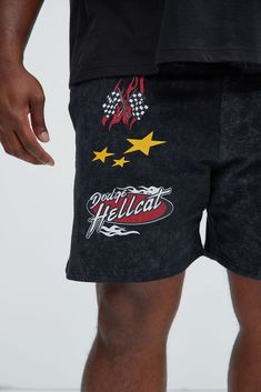 Available In Black. Elastic Waistband Drawstring Side Hand Pockets Back Hand Pocket Disclaimer: Due To The Printing Process A Difference In Saturation May Occur. Each Garment Is Unique 100% Cotton Imported | Mens Dodge Hellcat Vintage Wash Shorts in Black size 3XL by Fashion Nova Dodge Hellcat, Fashion Bottoms, Promotional Events, Mens Fleece, Printed Shorts, Printing Process, Dodge, Black Fashion, Fashion Nova