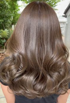 Matcha Chocolate Hair Color, Solid Light Brown Hair Color, Milk Brown Hair Color, Milk Brown Hair, Milk Tea Hair Color, Light Ash Brown Hair Color, Sombre Hair, Brown Hair Shades, Beige Hair