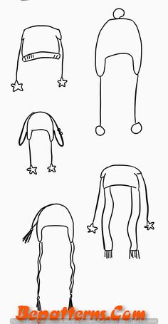 the instructions for how to draw a winter hat