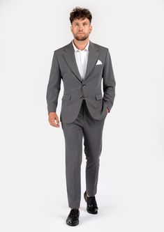 Look the part in stylish fashion with the Ellis Light Grey Stretch Suit. This sartorial staple is crafted in a light grey stretch cotton fabric, combining form and function for any occasion. Look great with fashionable finesse. Fitted Cotton Suits For Office, Elegant Fitted Gray Blazer, Gray Fitted Suit With Long Sleeves, Fitted Gray Suit With Long Sleeves, Gray Single Breasted Suit For Office, Gray Single-breasted Suit For Office, Fitted Gray Suits, Elegant Gray Blazer For Office Wear, Tailored Gray Suit For Office Wear