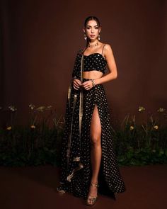 Info Western Dresses For Women, Dc Photoshoot, Desi Fusion, Lengha Blouse, Black Lehenga Choli, Expressions Photography, Desi Outfits, Indian Skirt, Black Lehenga