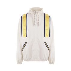 I Feel Gucci Nylon Jacket-GUCCI-JOHN JULIA Blue Color Schemes, Leather Cap, Cool Jackets, Yellow And Blue, Navy Blue Color, Lemon Yellow, Gucci Men, White Hoodie, Denim Pant