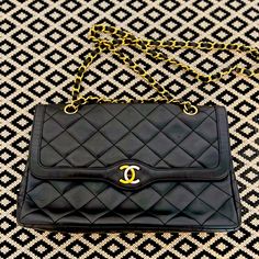 Leek Lamb Leather Accommodates The Quilted Stitching On Chanel's Paris Limited, Designed With The House's Timeless Details Like A Chain Strap And Iconic Logo Hardware.Had A Problem With The Turn-Lock Closure. That’s Why I Am Selling So Cheap Classic Black Flap Bag For Shopping, Designer Black Flap Bag For Shopping, Vintage Black Bag For Everyday Luxury, Luxury Everyday Black Shoulder Bag With Cc Turnlock, Black Double Flap Bag For Formal Occasions, Formal Black Double Flap Bag, Designer Black Shoulder Bag With Cc Turnlock Closure, Elegant Black Flap Bag With Cc Turnlock Closure, Designer Black Double Flap Shoulder Bag