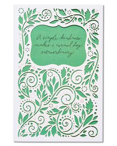 a greeting card with the words congratulations written in green and white on top of it