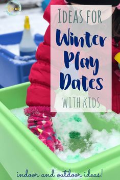 Indoor and Outdoor Winter Playdate Ideas for Kids Printable Games For Kids, Winter Play, Winter Activities For Kids, Wet Felting Projects, Christmas Play, Video Games For Kids