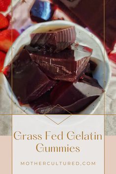 A bowl of grass fed gelatin gummies Gut Healing Gelatin Recipes, Bovine Gelatin Gummies, Gut Healing Gummies, Recipes With Beef Gelatin Powder, Homemade Gelatin Gummies, Gelatin Gummies Healthy, Beef Gelatin Gummies, Beef Gelatin Recipes, Gelatine Recipes